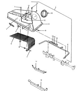Cover Assembly And Deck Brackets Diagram and Parts List for 292 190100 Cub Cadet Lawn Tractor